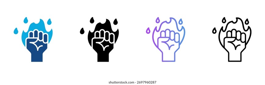 ícone de paixão Ilustração de vetor de vários estilos
