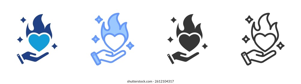 Passion icon set multiple style collection