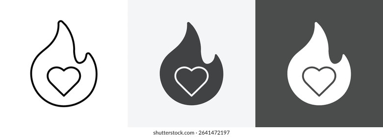 Passion icon set vector art