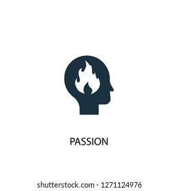 icono de pasión. Ilustración de elemento simple. diseño de símbolo de concepto de pasión. Puede ser utilizado para el Web y el móvil.