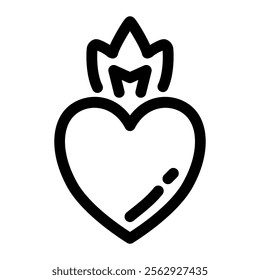 Passion icon with simple and line style