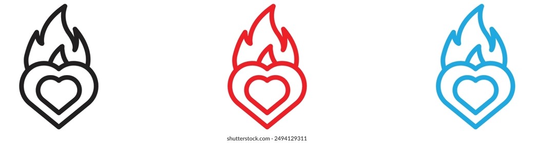 Passion icon vector logo set collection for web app ui
