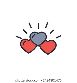 passion icon. vector.Editable stroke.linear style sign for use web design,logo.Symbol illustration.