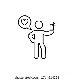 Iconos de la pasión. Ilustración vectorial de línea simple