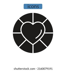 passion icons  symbol vector elements for infographic web