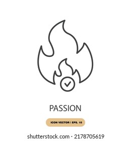 passion icons  symbol vector elements for infographic web