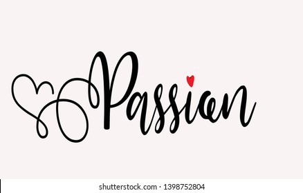 passion lettering hand drawn design