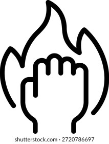 Vector de ilustración de icono de línea de pasión