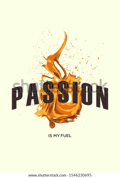 Passion My Fuel Tshirt Slogan Vector Stock Vector Royalty Free 1546230695