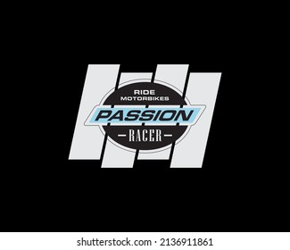 passion racer motor bike vector design