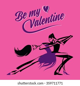 Passion Tango dancing. Sketch drawing vector.Can be used for banners, cards, covers, etc.