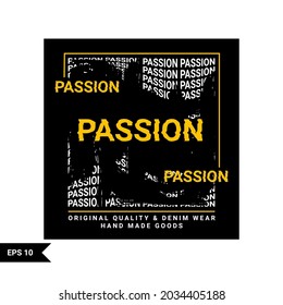 Passion-T-Shirt-Design, geeignet für Siebdruck, Jacken und andere