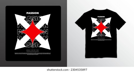 Passion t-shirt design, suitable for screen printing, jackets and others