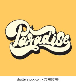 Passion. Vector handwritten lettering made in 90's style. Template forcard, poster, banner, print for t-shirt.