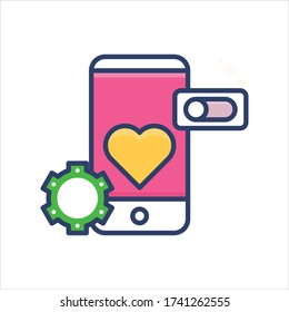 passion vector icon style illustration. Startup and New Business outline filled symbol icon. EPS 10