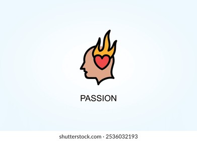 Vector de la pasión o logotipo símbolo ilustración