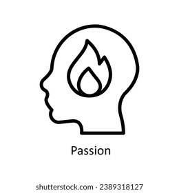 Passion vector   outline Design illustration. Symbol on White background EPS 10 File