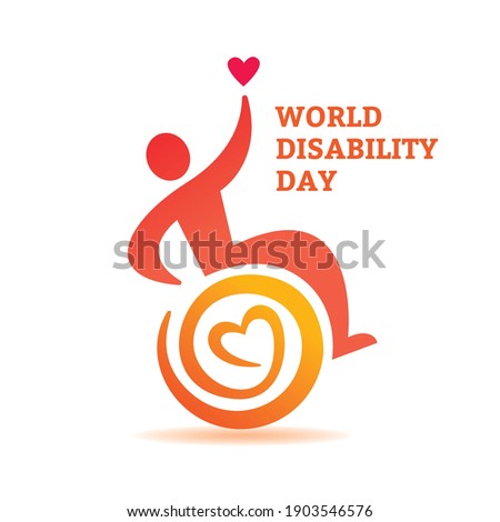 Passionate Disability People Support Logo. Wheel Chair Logo Illustration.