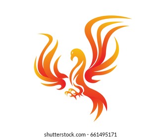 Soaring Phoenix Vector Stock Vector Royalty Free 566703718