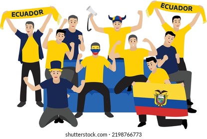 leidenschaftliche Fußballfans aus Ecuador