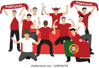 Passionate Football Fans From Portugal