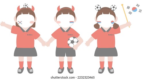 Passionate Football Fans From Republic of Korea. South Korea's supporters