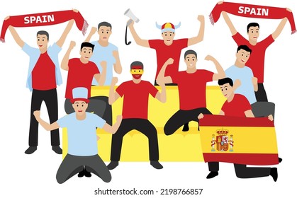 Passionate Football Fans From Spain