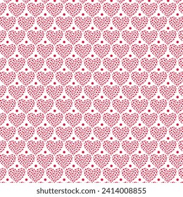 Passionate Patterns Red and White Hearts for Valentine's Celebrations
