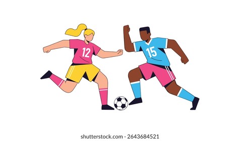 Passionate People Playing Sport Actively Together Demonstrating Physical Ability and Competition in Friendly Atmosphere