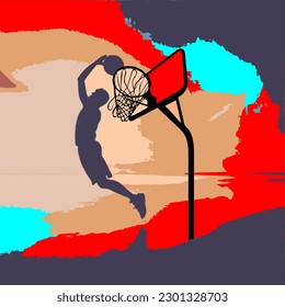 passionate and struggle basketball poster sport illustration