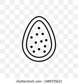 Passionfruit icon isolated on transparent background. Fruit symbol modern, simple, vector, icon for website design, mobile app, ui. Vector Illustration