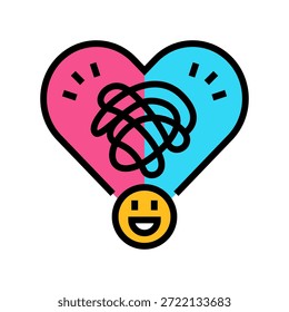 passive aggressive behavior color icon vector. passive aggressive behavior sign. isolated symbol illustration