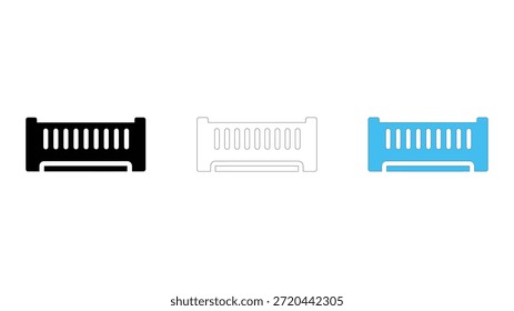 Icono de plano posterior pasivo que representa la funcionalidad de enrutamiento de señal en el hardware del equipo