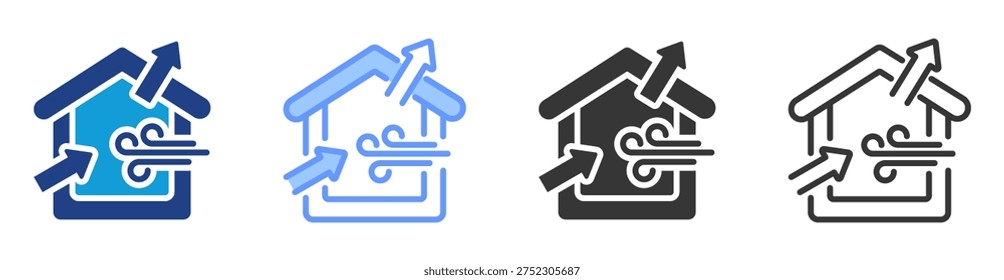 Passive Design icon set multiple style collection