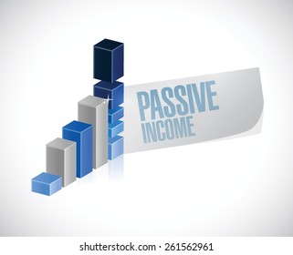 passive income business sign concept illustration design over white background