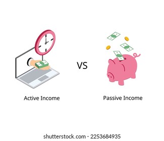 passive income compare with active income earned through effort or output