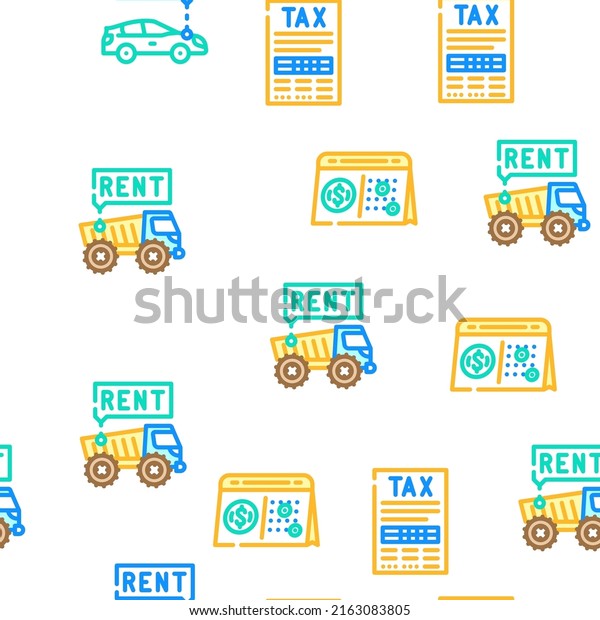 Passive Income Finance Earning Vector\
Seamless Pattern Color Line\
Illustration