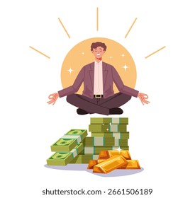 Estilo plano de renda passiva conceito de design simples. Ilustração gráfica de desenho animado plano vetorial