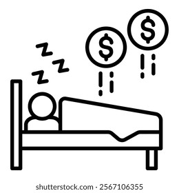 Passive Income Icon Element For Design