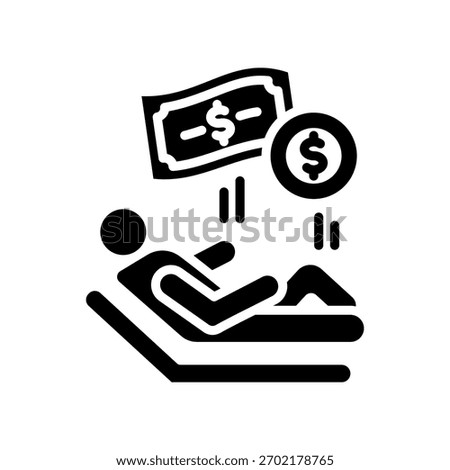 Passive Income Icon Glyph Vector Illustration