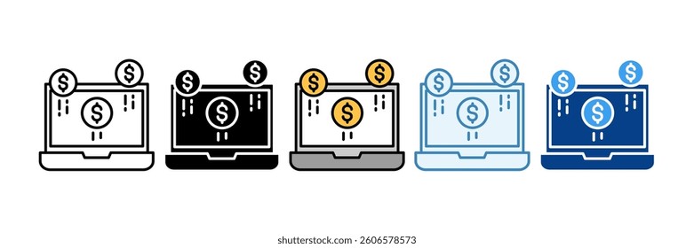 Passive Income Icon Set Multiple Style Collection