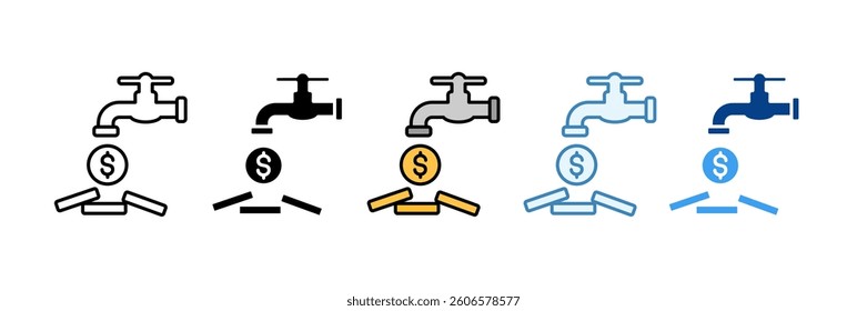 Passive Income Icon Set Multiple Style Collection
