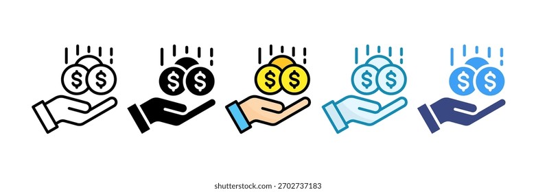 Passive Income Icon Set Multiple Style Collection