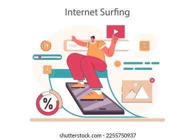 Passive income in the internet. Character making money on . Easy way to receive profit from remote source. Flat vector illustration