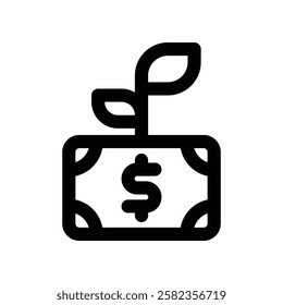 passive income line icon. vector icon for your website, mobile, presentation, and logo design.