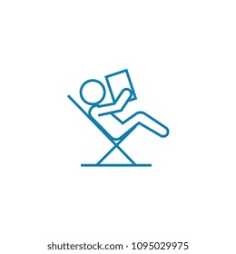 Passive rest linear icon concept. Passive rest line vector sign, symbol, illustration.