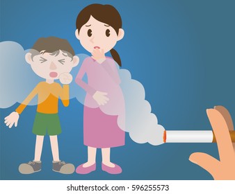 passive smoking concept, second hand smoking, involuntary smoking