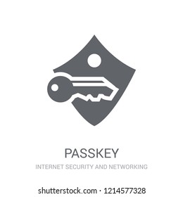 Passkey icon. Trendy Passkey logo concept on white background from Internet Security and Networking collection. Suitable for use on web apps, mobile apps and print media.