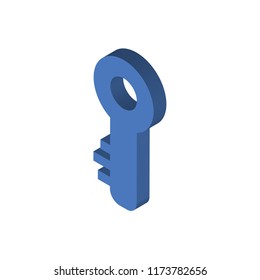 Passkey isometric left top view 3D icon