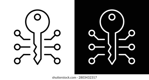 passkey security icon vector icon set collection.